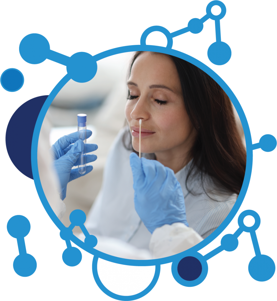 PCR testing using swab